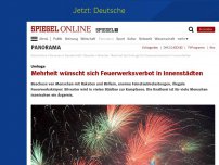 Bild zum Artikel: Umfrage: Mehrheit für Feuerwerksverbot in Innenstädten