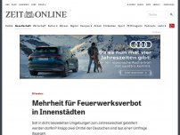 Bild zum Artikel: Silvester: Mehrheit für Feuerwerksverbot in Innenstädten