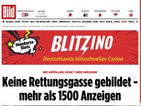 Bild zum Artikel: Bei Unfällen zählt jede Sekunde - Keine Rettungsgasse gebildet - mehr als 1500 Anzeigen