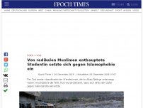 Bild zum Artikel: Von radikalen Muslimen enthauptete Studentin setzte sich gegen Islamophobie ein