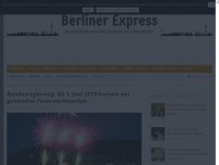 Bild zum Artikel: Bundesregierung: Ab 1. Juni 2019 kommt ein generelles Feuerwerksverbot