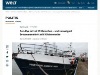 Bild zum Artikel: „Sea Eye“ rettet 17 Menschen – und verweigert Zusammenarbeit mit Küstenwache