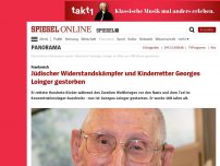 Bild zum Artikel: Frankreich: Jüdischer Widerstandskämpfer und Kinderretter Georges Loinger gestorben