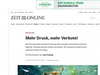 Bild zum Artikel: Klimawandel: Mehr Druck, mehr Verbote!