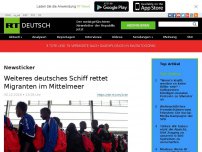 Bild zum Artikel: Weiteres deutsches Schiff rettet Migranten im Mittelmeer