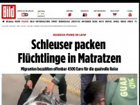 Bild zum Artikel: Schock-fund in Lkw - Schleuser packen Flüchtlinge in Matratzen