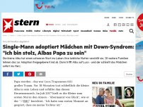 Bild zum Artikel: Von 20 Familien abgelehnt: Single-Mann adoptiert Mädchen mit Down-Syndrom: 'Ich bin stolz, Albas Papa zu sein'