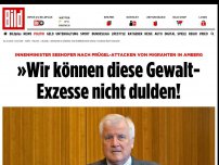 Bild zum Artikel: Seehofer zur Amberg-Hetzjagd - »Wir können diese Gewalt-Exzesse nicht dulden!