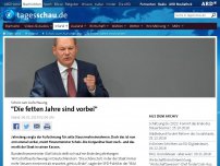 Bild zum Artikel: Scholz zum Aufschwung: 'Die fetten Jahre sind vorbei'