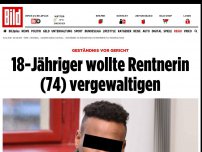 Bild zum Artikel: Geständnis vor gericht - 18-Jähriger wollte Rentnerin(74) vergewaltigen