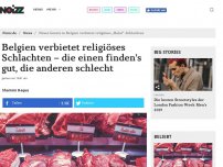 Bild zum Artikel: Belgien verbietet religiöses Schlachten – die Reaktionen sind gespalten