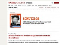 Bild zum Artikel: Verspätete Züge: Ronald Pofalla soll Krisenmanagement bei der Bahn übernehmen