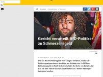 Bild zum Artikel: Gericht verurteilt AfD-Politiker zu Schmerzensgeld