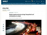 Bild zum Artikel: Regierungskommission bringt Tempolimit auf Autobahnen ins Spiel