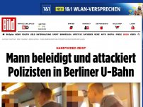 Bild zum Artikel: Handyvideo zeigt - Mann attackiert Polizisten in Berliner U-Bahn
