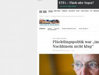 Bild zum Artikel: Schäuble kritisiert Migrationspolitik, hält Aufarbeitung aber für überflüssig