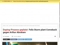 Bild zum Artikel: Doping-Prozess geplatzt: Felix Sturm plant Comeback gegen Arthur Abraham