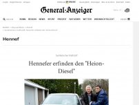 Bild zum Artikel: Synthetischer Kraftstoff: Hennefer erfinden den 'Heion-Diesel'