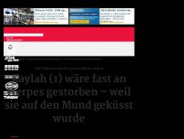 Bild zum Artikel: Kaylah (1) wäre fast an Herpes gestorben – weil sie auf den Mund geküsst wurde