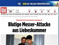 Bild zum Artikel: Prozess am Landgericht - Blutige Messer-Attacke aus Liebeskummer