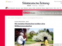 Bild zum Artikel: Studie: Die meisten Deutschen wollen eine Willkommenskultur