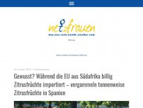 Bild zum Artikel: Gewusst? Während die EU aus Südafrika billig Zitrusfrüchte importiert – vergammeln tonnenweise Zitrusfrüchte in Spanien