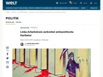 Bild zum Artikel: Linke-Arbeitskreis verbreitet antisemitische Karikatur