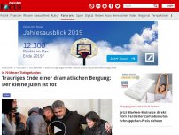 Bild zum Artikel: In 70 Metern Tiefe gefunden - Trauriges Ende einer dramatischen Bergung: Der kleine Julen ist tot