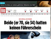 Bild zum Artikel: Sex-Unfall am Steuer - Beide (er 70, sie 34) hatten keinen Führerschein