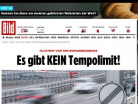 Bild zum Artikel: Klartext von der Regierung - Es gibt KEIN Tempolimit!