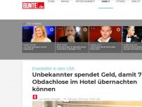 Bild zum Artikel: Eiseskälte in den USA: Unbekannter spendet Geld, damit 70 Obdachlose im Hotel übernachten können