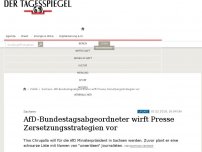 Bild zum Artikel: AfD-Bundespolitiker wirft Presse Zersetzungsstrategien vor