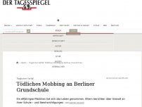 Bild zum Artikel: Tödliches Mobbing an Berliner Grundschule