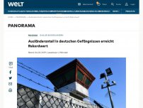 Bild zum Artikel: Ausländeranteil in deutschen Gefängnissen erreicht Rekordwert