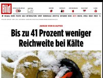 Bild zum Artikel: Akkus von E-Autos - Bis zu 41 Prozent weniger Reichweite bei Kälte