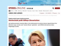 Bild zum Artikel: Plagiatsverdacht gegen Familienministerin: Hochschule soll Giffeys Dissertation prüfen