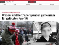 Bild zum Artikel: Unioner und Herthaner spenden gemeinsam für getöteten Fan (19)