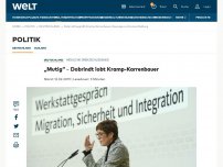 Bild zum Artikel: Als „Ultima Ratio“ hält Kramp-Karrenbauer Grenzschließung für möglich