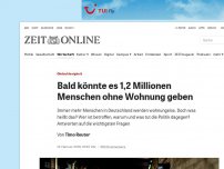 Bild zum Artikel: Obdachlosigkeit: Bald könnte es 1,2 Millionen Menschen ohne Wohnung geben