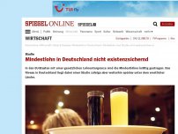 Bild zum Artikel: Studie: Mindestlohn in Deutschland nicht existenzsichernd