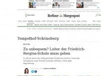 Bild zum Artikel: Bildung: Zu unbequem? Leiter der Friedrich-Bergius-Schule muss gehen