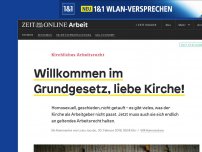 Bild zum Artikel: Kirchliches Arbeitsrecht: Willkommen im Grundgesetz, liebe Kirche!