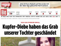 Bild zum Artikel: Julia (20) starb bei Unfall - Kupfer-Diebe haben ihr Grab geschändet