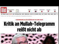 Bild zum Artikel: Steinmeiers Iran-Gratulation - Kritik an Mullah-Telegramm reißt nicht ab