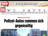 Bild zum Artikel: Sie wollten zum selben Einsatz - Polizei-Autos rammen sich gegenseitig