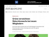 Bild zum Artikel: Mitgliederzahlen: Grüne verzeichnen Rekordzuwachs bei neuen Mitgliedern