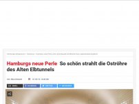 Bild zum Artikel: Hamburgs neue Perle: So schön strahlt die Oströhre des Alten Elbtunnels