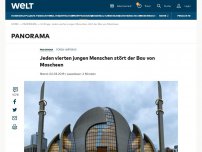 Bild zum Artikel: Jeder vierte junge Mensch stört sich am Bau von Moscheen