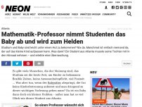 Bild zum Artikel: Atlanta: Mathematik-Professor nimmt Studenten das Baby ab und wird zum Helden