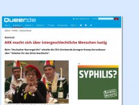 Bild zum Artikel: AKK macht sich über intergeschlechtliche Menschen lustig